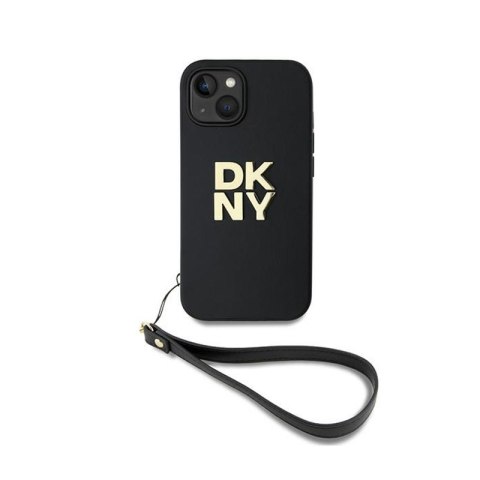 DKNY Wrist Strap Stock Logo - Etui iPhone 15 Plus (czarny) DKNY Wrist Strap Stock Logo - Etui iPhone 15 Plus (czarny)