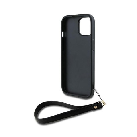 DKNY Wrist Strap Stock Logo - Etui iPhone 15 Plus (czarny) DKNY Wrist Strap Stock Logo - Etui iPhone 15 Plus (czarny)