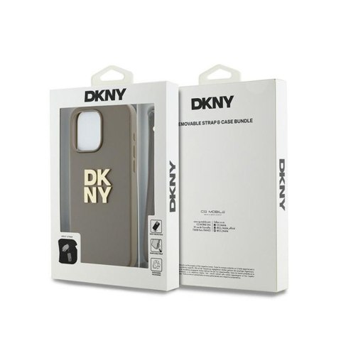 DKNY Wrist Strap Stock Logo - Etui iPhone 15 Pro Max (beżowy) DKNY Wrist Strap Stock Logo - Etui iPhone 15 Pro Max (beżowy)