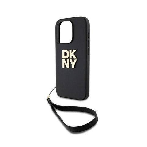 DKNY Wrist Strap Stock Logo - Etui iPhone 15 Pro (czarny) DKNY Wrist Strap Stock Logo - Etui iPhone 15 Pro (czarny)