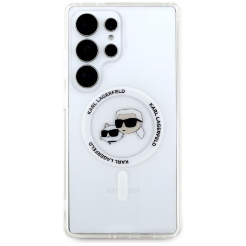 Karl Lagerfeld Button Karl & Choupette Heads Printed Logo MagSafe - Etui Samsung Galaxy S25 Ultra (biały) Karl Lagerfeld Button Karl & Choupette Heads Printed Logo MagSafe - Etui Samsung Galaxy S25 Ultra (biały)