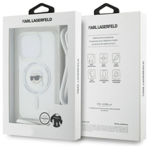 Karl Lagerfeld Crossbody IML Karl Head MagSafe - Etui iPhone 16 Pro Max (przezroczysty) Karl Lagerfeld Crossbody IML Karl Head MagSafe - Etui iPhone 16 Pro Max (przezroczysty)