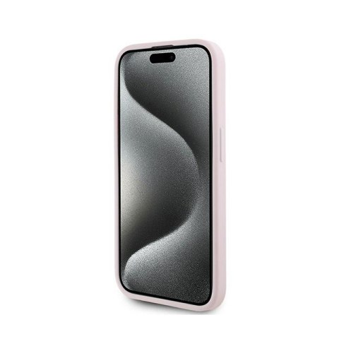 Karl Lagerfeld Diagonal Quilted Script - Etui iPhone 15 Pro (różowy) Karl Lagerfeld Diagonal Quilted Script - Etui iPhone 15 Pro (różowy)