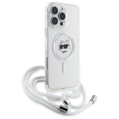 Karl Lagerfeld IML Choupette Head & Cord MagSafe - Etui iPhone 16 Pro (przezroczysty) Karl Lagerfeld IML Choupette Head & Cord MagSafe - Etui iPhone 16 Pro (przezroczysty)