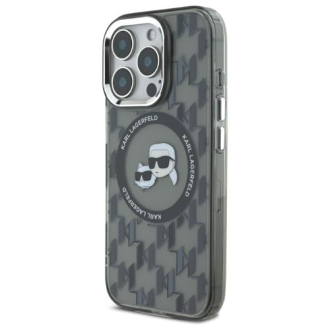 Karl Lagerfeld IML Monogram Karl & Choupette Head MagSafe - Etui iPhone 16 Pro (czarny) Karl Lagerfeld IML Monogram Karl & Choupette Head MagSafe - Etui iPhone 16 Pro (czarny)