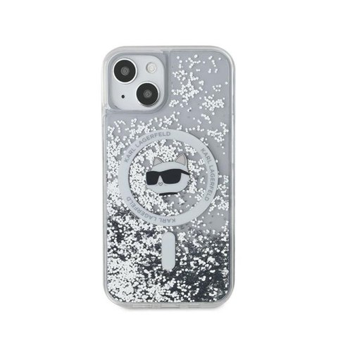 Karl Lagerfeld Liquid Glitter Choupette Head MagSafe - Etui iPhone 14 / 15 / 13 (przezroczysty) Karl Lagerfeld Liquid Glitter Choupette Head MagSafe - Etui iPhone 14 / 15 / 13 (przezroczysty)