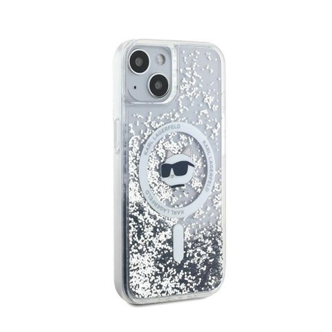 Karl Lagerfeld Liquid Glitter Choupette Head MagSafe - Etui iPhone 14 / 15 / 13 (przezroczysty) Karl Lagerfeld Liquid Glitter Choupette Head MagSafe - Etui iPhone 14 / 15 / 13 (przezroczysty)