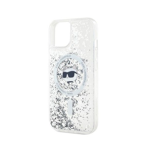 Karl Lagerfeld Liquid Glitter Choupette Head MagSafe - Etui iPhone 14 / 15 / 13 (przezroczysty) Karl Lagerfeld Liquid Glitter Choupette Head MagSafe - Etui iPhone 14 / 15 / 13 (przezroczysty)