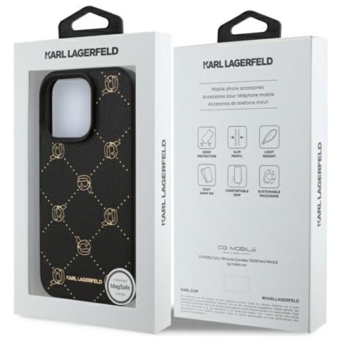Karl Lagerfeld MagSafe Karl Head - Etui iPhone 16 Pro (czarny) Karl Lagerfeld MagSafe Karl Head - Etui iPhone 16 Pro (czarny)