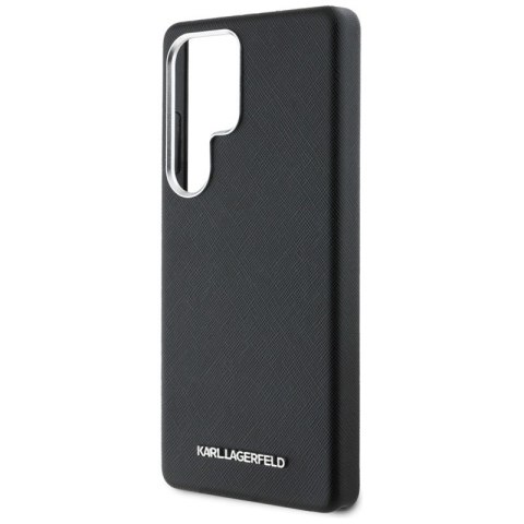 Karl Lagerfeld Saffiano Full Wrapped Elongated Metal Logo MagSafe - Etui do Samsung Galaxy S25 Ultra (czarny) Karl Lagerfeld Saffiano Full Wrapped Elongated Metal Logo MagSafe - Etui do Samsung Galaxy S25 Ultra (czarny)