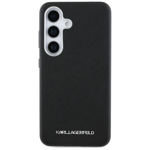 Karl Lagerfeld Saffiano Full Wrapped Elongated Metal Logo MagSafe - Etui do Samsung Galaxy S25+ (czarny) Karl Lagerfeld Saffiano Full Wrapped Elongated Metal Logo MagSafe - Etui do Samsung Galaxy S25+ (czarny)