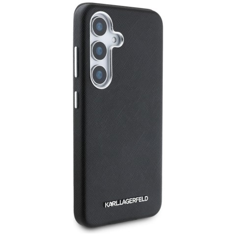 Karl Lagerfeld Saffiano Full Wrapped Elongated Metal Logo MagSafe - Etui do Samsung Galaxy S25+ (czarny) Karl Lagerfeld Saffiano Full Wrapped Elongated Metal Logo MagSafe - Etui do Samsung Galaxy S25+ (czarny)