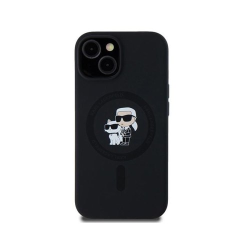 Karl Lagerfeld Silicone Karl & Choupette MagSafe - Etui iPhone 15 / 14 / 13 (czarny) Karl Lagerfeld Silicone Karl & Choupette MagSafe - Etui iPhone 15 / 14 / 13 (czarny)