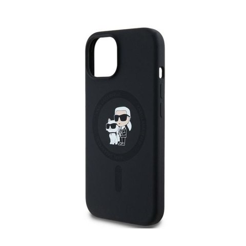 Karl Lagerfeld Silicone Karl & Choupette MagSafe - Etui iPhone 15 / 14 / 13 (czarny) Karl Lagerfeld Silicone Karl & Choupette MagSafe - Etui iPhone 15 / 14 / 13 (czarny)