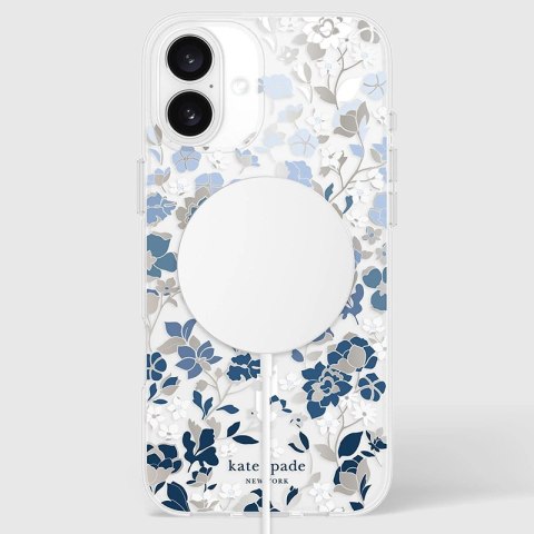 Kate Spade New York Protective Gems MagSafe - Etui iPhone 16 Plus (Flowerbed Blue) Kate Spade New York Protective Gems MagSafe - Etui iPhone 16 Plus (Flowerbed Blue)