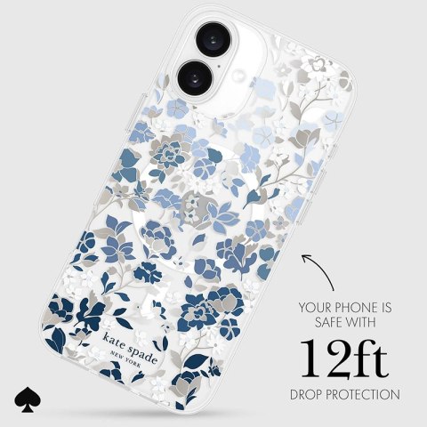 Kate Spade New York Protective Gems MagSafe - Etui iPhone 16 Plus (Flowerbed Blue) Kate Spade New York Protective Gems MagSafe - Etui iPhone 16 Plus (Flowerbed Blue)