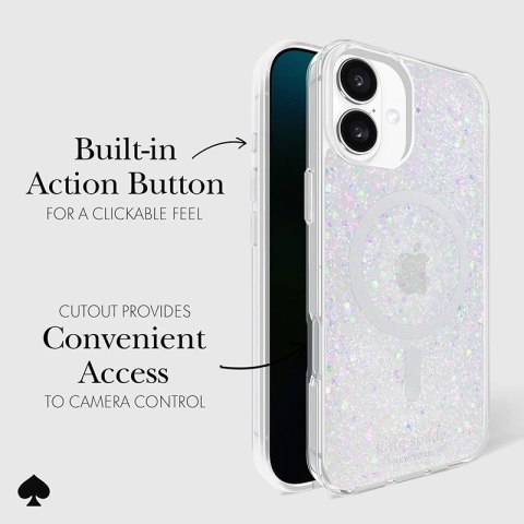 Kate Spade New York Protective MagSafe - Etui iPhone 16 Plus (Chunky Glitter) Kate Spade New York Protective MagSafe - Etui iPhone 16 Plus (Chunky Glitter)