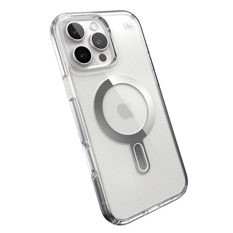 Speck Presidio Perfect-Clear ClickLock & MagSafe - Etui iPhone 16 Pro Max (Clear / Chrome Finish / Serene Silver) Speck Presidio Perfect-Clear ClickLock & MagSafe - Etui iPhone 16 Pro Max (Clear / Chrome Finish / Serene Silver)