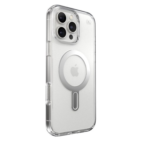 Speck Presidio Perfect-Clear ClickLock & MagSafe - Etui iPhone 16 Pro Max (Clear / Chrome Finish / Serene Silver) Speck Presidio Perfect-Clear ClickLock & MagSafe - Etui iPhone 16 Pro Max (Clear / Chrome Finish / Serene Silver)