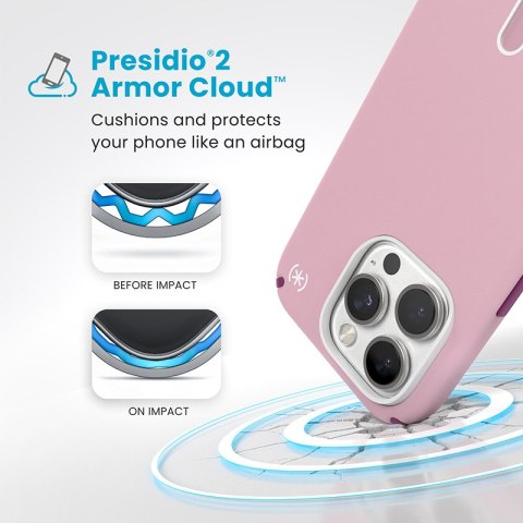 Speck Presidio2 Pro ClickLock & MagSafe - Etui iPhone 16 Pro (Wednesday Pink / Boysenberry Purple / White) Speck Presidio2 Pro ClickLock & MagSafe - Etui iPhone 16 Pro (Wednesday Pink / Boysenberry Purple / White)