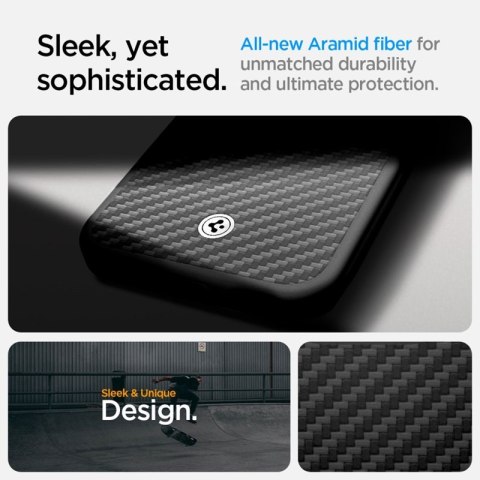 Spigen Enzo Aramid Mag MagSafe - Etui do iPhone 16e (Czarny) Spigen Enzo Aramid Mag MagSafe - Etui do iPhone 16e (Czarny)