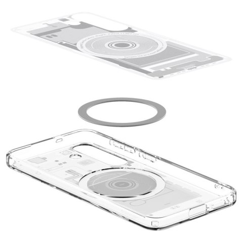 Spigen Ultra Hybrid Mag MagSafe - Etui do Samsung Galaxy S25 (Zero One White) Spigen Ultra Hybrid Mag MagSafe - Etui do Samsung Galaxy S25 (Zero One White)