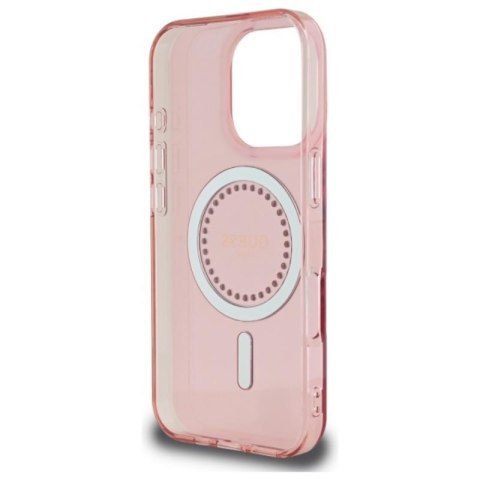 Guess IML Rhinestones MagSafe - Etui iPhone 16 Pro Max (różowy) Guess IML Rhinestones MagSafe - Etui iPhone 16 Pro Max (różowy)