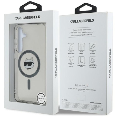 Karl Lagerfeld Button Choupette Head Printed Logo MagSafe - Etui Samsung Galaxy S25 (czarny) Karl Lagerfeld Button Choupette Head Printed Logo MagSafe - Etui Samsung Galaxy S25 (czarny)
