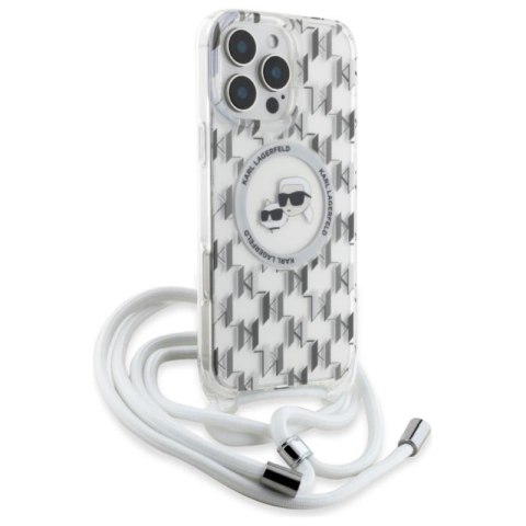 Karl Lagerfeld IML Crossbody Monogram Karl & Choupette Head MagSafe - Etui iPhone 16 Pro Max (przezroczysty) Karl Lagerfeld IML Crossbody Monogram Karl & Choupette Head MagSafe - Etui iPhone 16 Pro Max (przezroczysty)