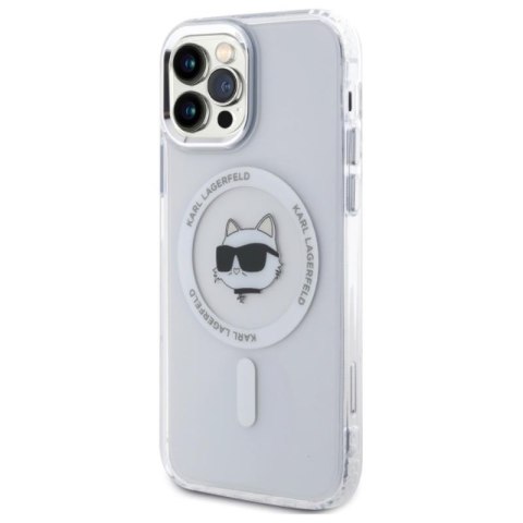 Karl Lagerfeld IML Metal Choupette Head MagSafe - Etui iPhone 12 / iPhone 12 Pro (biały) Karl Lagerfeld IML Metal Choupette Head MagSafe - Etui iPhone 12 / iPhone 12 Pro (biały)