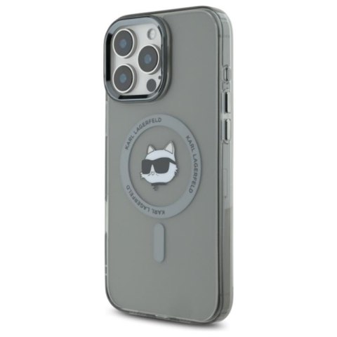Karl Lagerfeld IML Metal Choupette Head MagSafe - Etui iPhone 16 Pro (czarny) Karl Lagerfeld IML Metal Choupette Head MagSafe - Etui iPhone 16 Pro (czarny)