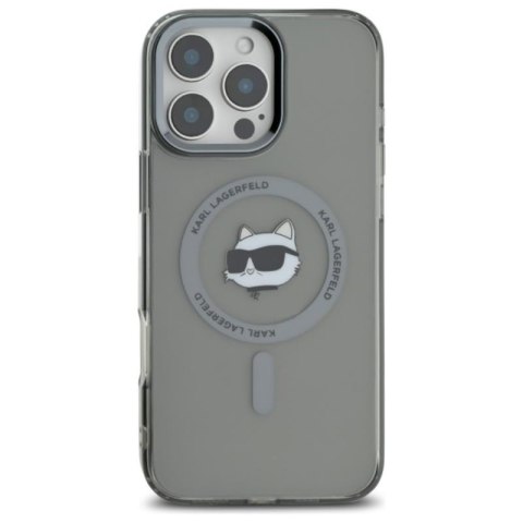Karl Lagerfeld IML Metal Choupette Head MagSafe - Etui iPhone 16 Pro (czarny) Karl Lagerfeld IML Metal Choupette Head MagSafe - Etui iPhone 16 Pro (czarny)