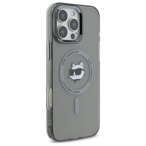 Karl Lagerfeld IML Metal Choupette Head MagSafe - Etui iPhone 16 Pro (czarny) Karl Lagerfeld IML Metal Choupette Head MagSafe - Etui iPhone 16 Pro (czarny)