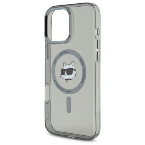 Karl Lagerfeld IML Metal Choupette Head MagSafe - Etui iPhone 16 Pro (czarny) Karl Lagerfeld IML Metal Choupette Head MagSafe - Etui iPhone 16 Pro (czarny)