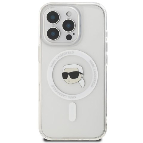 Karl Lagerfeld IML Metal Karl Head MagSafe - Etui iPhone 16 Pro Max (biały) Karl Lagerfeld IML Metal Karl Head MagSafe - Etui iPhone 16 Pro Max (biały)