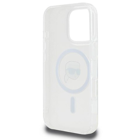 Karl Lagerfeld IML Metal Karl Head MagSafe - Etui iPhone 16 Pro Max (biały) Karl Lagerfeld IML Metal Karl Head MagSafe - Etui iPhone 16 Pro Max (biały)