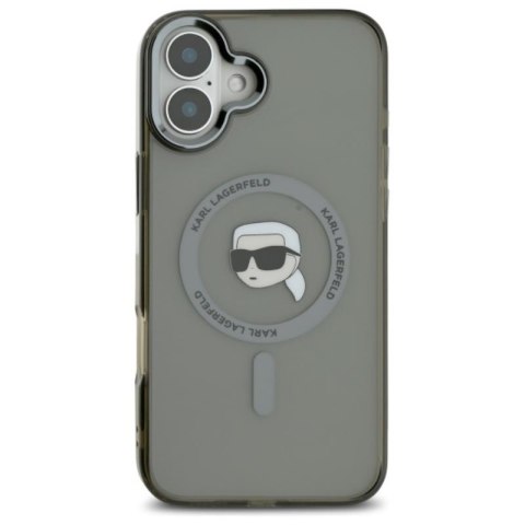 Karl Lagerfeld IML Metal Karl Head MagSafe - Etui iPhone 16 (czarny) Karl Lagerfeld IML Metal Karl Head MagSafe - Etui iPhone 16 (czarny)