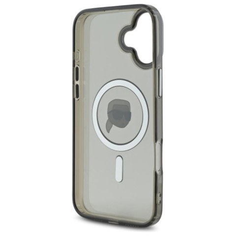 Karl Lagerfeld IML Metal Karl Head MagSafe - Etui iPhone 16 (czarny) Karl Lagerfeld IML Metal Karl Head MagSafe - Etui iPhone 16 (czarny)