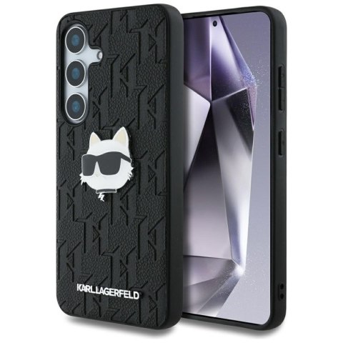 Karl Lagerfeld Leather Monogram Pin Logo Choupette Head - Etui Samsung Galaxy S25+ (czarny) Karl Lagerfeld Leather Monogram Pin Logo Choupette Head - Etui Samsung Galaxy S25+ (czarny)