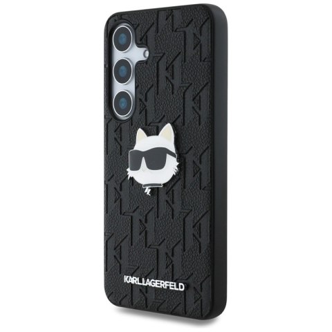 Karl Lagerfeld Leather Monogram Pin Logo Choupette Head - Etui Samsung Galaxy S25+ (czarny) Karl Lagerfeld Leather Monogram Pin Logo Choupette Head - Etui Samsung Galaxy S25+ (czarny)