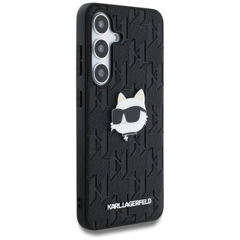 Karl Lagerfeld Leather Monogram Pin Logo Choupette Head - Etui Samsung Galaxy S25+ (czarny) Karl Lagerfeld Leather Monogram Pin Logo Choupette Head - Etui Samsung Galaxy S25+ (czarny)