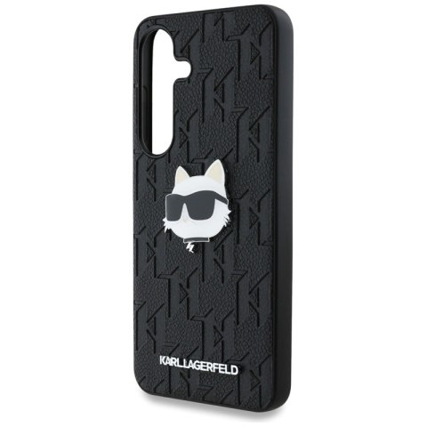 Karl Lagerfeld Leather Monogram Pin Logo Choupette Head - Etui Samsung Galaxy S25+ (czarny) Karl Lagerfeld Leather Monogram Pin Logo Choupette Head - Etui Samsung Galaxy S25+ (czarny)
