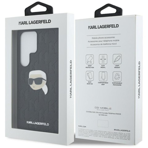 Karl Lagerfeld Leather Monogram Pin Logo Karl Head - Etui Samsung Galaxy S25 Ultra (czarny) Karl Lagerfeld Leather Monogram Pin Logo Karl Head - Etui Samsung Galaxy S25 Ultra (czarny)