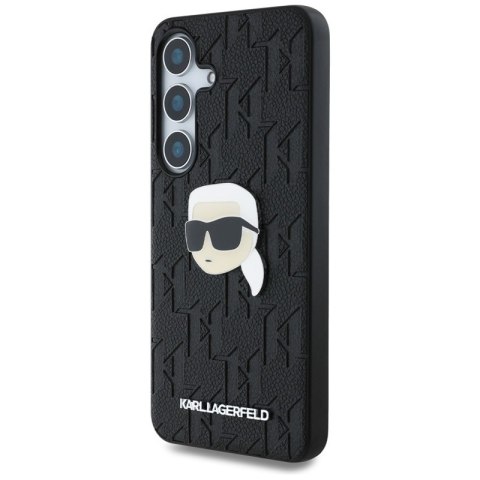 Karl Lagerfeld Leather Monogram Pin Logo Karl Head - Etui Samsung Galaxy S25 (czarny) Karl Lagerfeld Leather Monogram Pin Logo Karl Head - Etui Samsung Galaxy S25 (czarny)