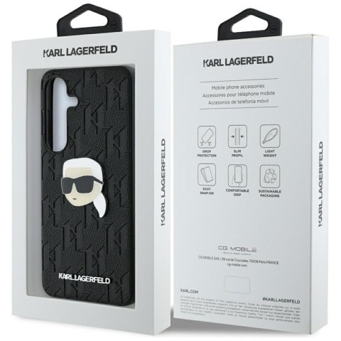 Karl Lagerfeld Leather Monogram Pin Logo Karl Head - Etui Samsung Galaxy S25 (czarny) Karl Lagerfeld Leather Monogram Pin Logo Karl Head - Etui Samsung Galaxy S25 (czarny)