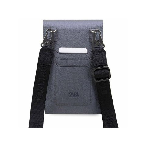 Karl Lagerfeld Saffiano NFT Karl & Choupette - Torba na smartfona i akcesoria (srebrny) Karl Lagerfeld Saffiano NFT Karl & Choupette - Torba na smartfona i akcesoria (srebrny)