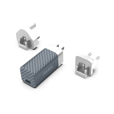 Energizer Ultimate - Ładowarka sieciowa podróżna Multiplug EU / UK / US GaN USB-C & USB-A 65W PD (Srebrny) Energizer Ultimate - Ładowarka sieciowa podróżna Multiplug EU / UK / US GaN USB-C & USB-A 65W PD (Srebrny)
