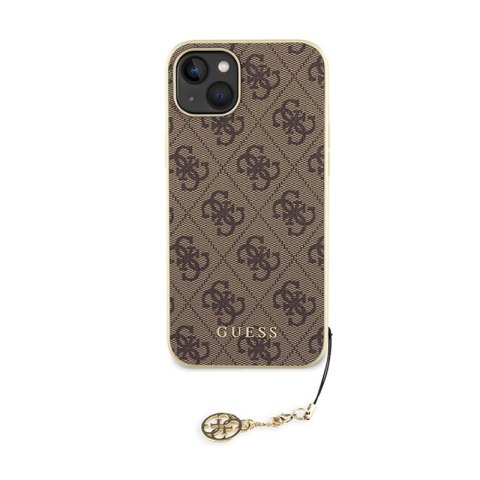 Guess 4G Charms Collection - Etui iPhone 15 Plus (brązowy) Guess 4G Charms Collection - Etui iPhone 15 Plus (brązowy)