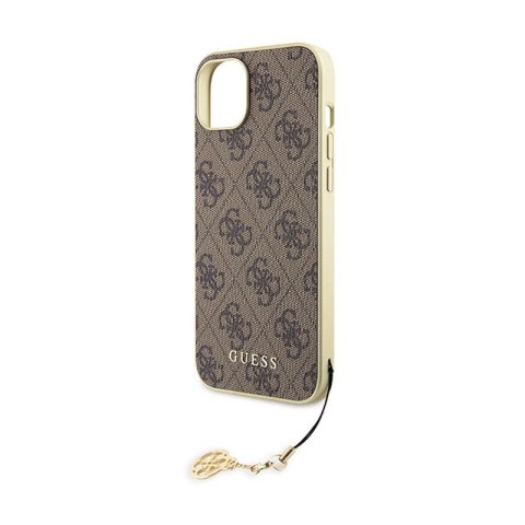 Guess 4G Charms Collection - Etui iPhone 15 Plus (brązowy) Guess 4G Charms Collection - Etui iPhone 15 Plus (brązowy)