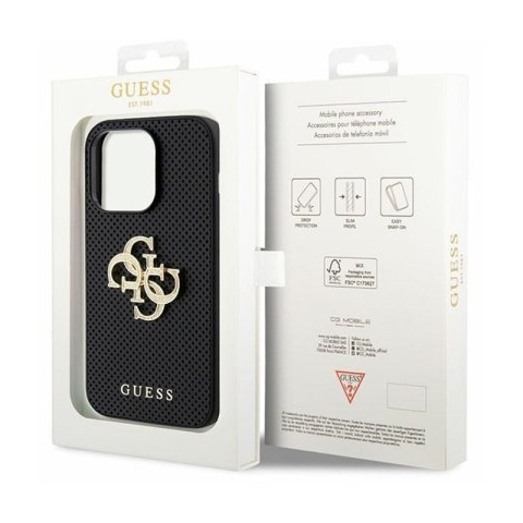 Guess 4G Strass Metal Logo - Etui iPhone 15 Pro Max (srebrny) Guess 4G Strass Metal Logo - Etui iPhone 15 Pro Max (srebrny)